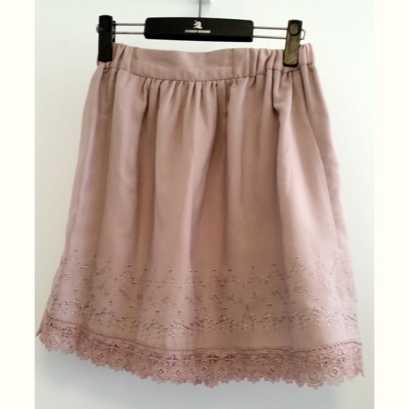 Dusty Rose Embroidered Skirt - Picture 1 of 2